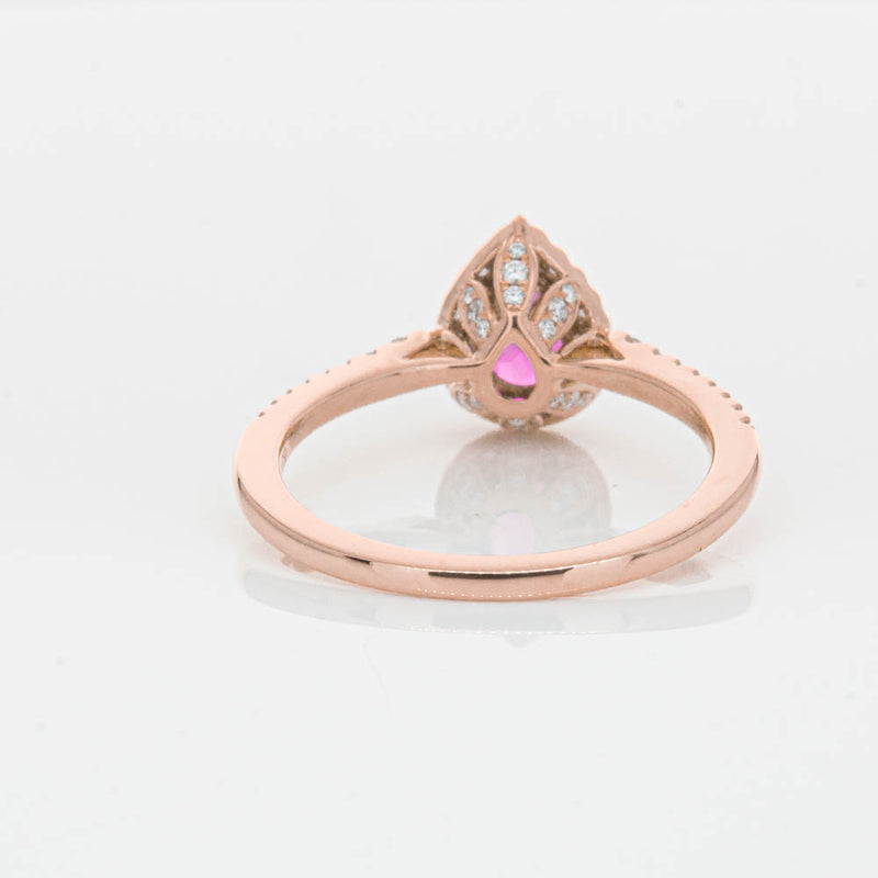 18ct Rose Gold Pink Tourmaline & Diamond Mini Sierra Ring-Ring-Walker & Hall