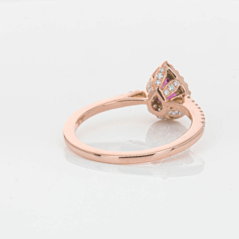 18ct Rose Gold Pink Tourmaline & Diamond Mini Sierra Ring-Ring-Walker & Hall