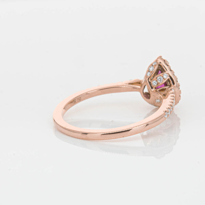 18ct Rose Gold Pink Tourmaline & Diamond Mini Sierra Ring-Ring-Walker & Hall