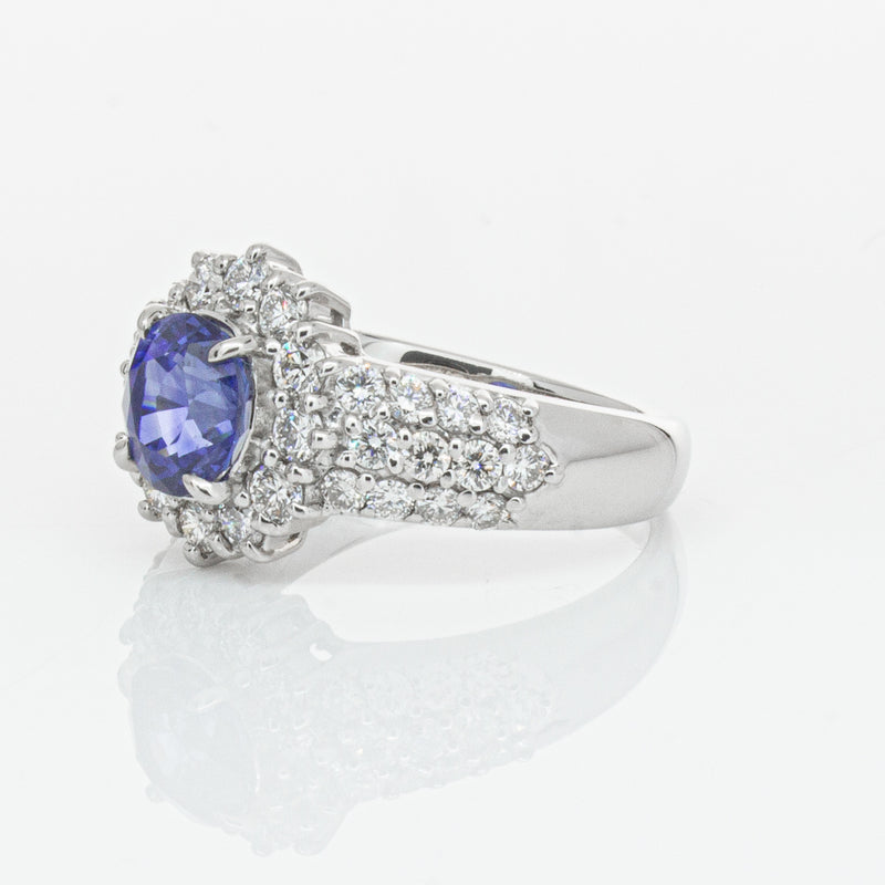 Deja Vu Platinum 1.64ct Sapphire & Diamond Ring-Ring-Walker & Hall
