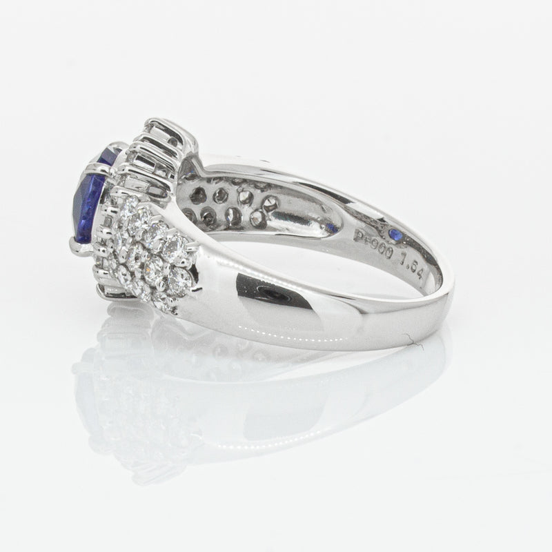 Deja Vu Platinum 1.64ct Sapphire & Diamond Ring-Ring-Walker & Hall