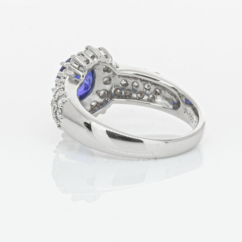Deja Vu Platinum 1.64ct Sapphire & Diamond Ring-Ring-Walker & Hall