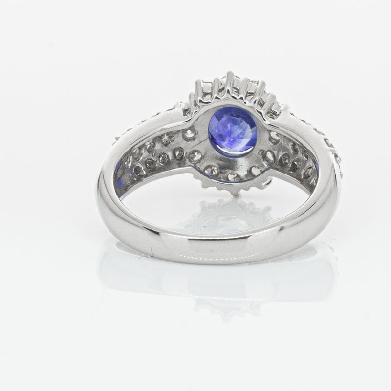 Deja Vu Platinum 1.64ct Sapphire & Diamond Ring-Ring-Walker & Hall