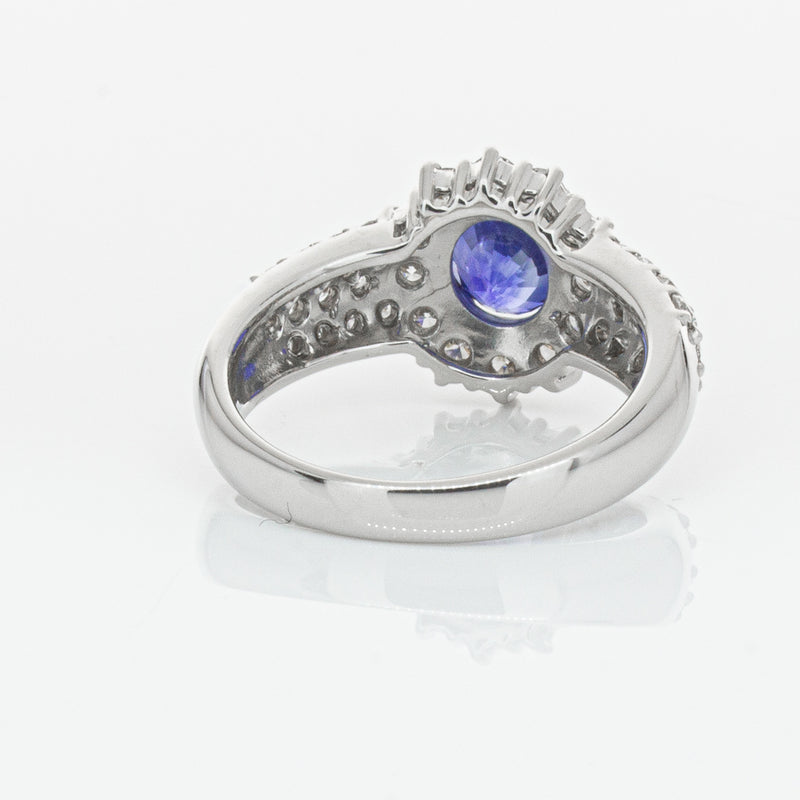 Deja Vu Platinum 1.64ct Sapphire & Diamond Ring-Ring-Walker & Hall