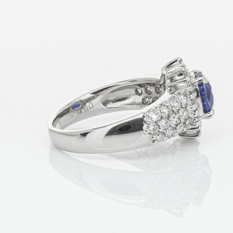 Deja Vu Platinum 1.64ct Sapphire & Diamond Ring-Ring-Walker & Hall