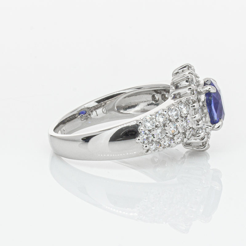 Deja Vu Platinum 1.64ct Sapphire & Diamond Ring-Ring-Walker & Hall