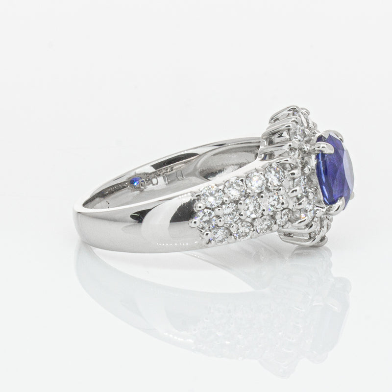 Deja Vu Platinum 1.64ct Sapphire & Diamond Ring-Ring-Walker & Hall