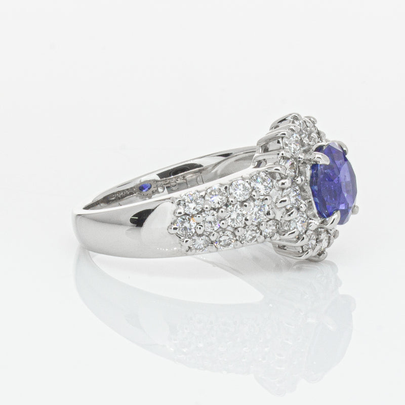 Deja Vu Platinum 1.64ct Sapphire & Diamond Ring-Ring-Walker & Hall