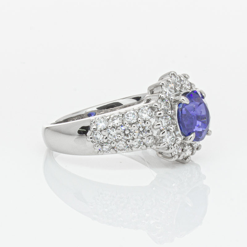 Deja Vu Platinum 1.64ct Sapphire & Diamond Ring-Ring-Walker & Hall