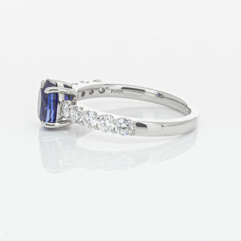 Deja Vu Platinum 1.37ct Sapphire & Diamond Ring-Ring-Walker & Hall