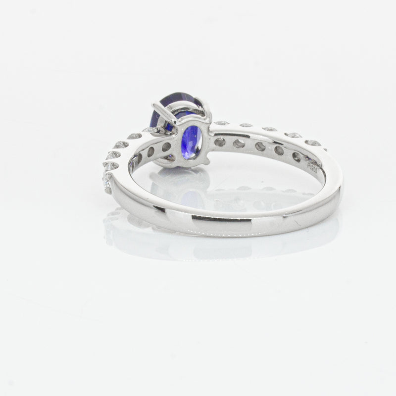 Deja Vu Platinum 1.37ct Sapphire & Diamond Ring-Ring-Walker & Hall