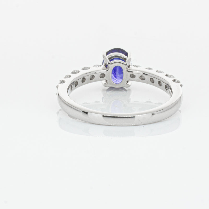 Deja Vu Platinum 1.37ct Sapphire & Diamond Ring-Ring-Walker & Hall