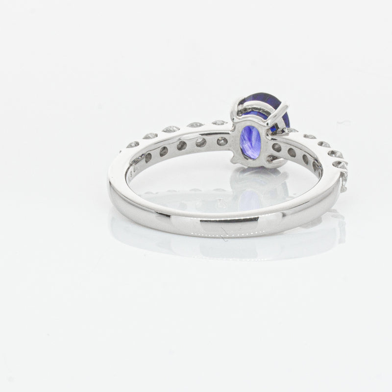 Deja Vu Platinum 1.37ct Sapphire & Diamond Ring-Ring-Walker & Hall
