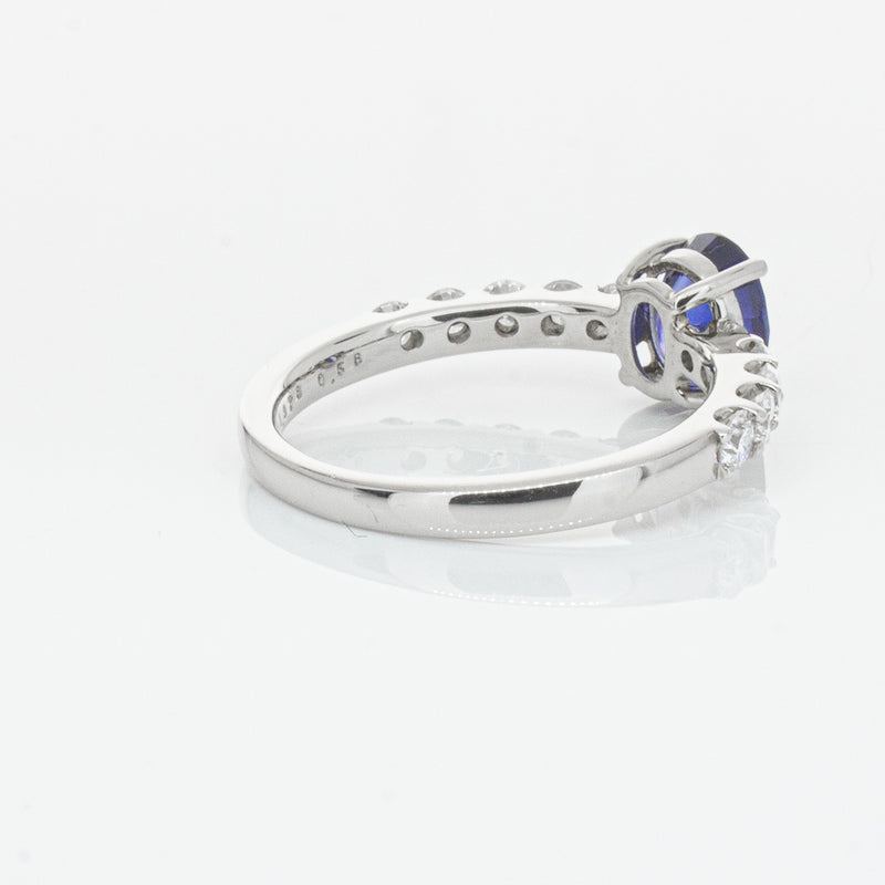 Deja Vu Platinum 1.37ct Sapphire & Diamond Ring-Ring-Walker & Hall