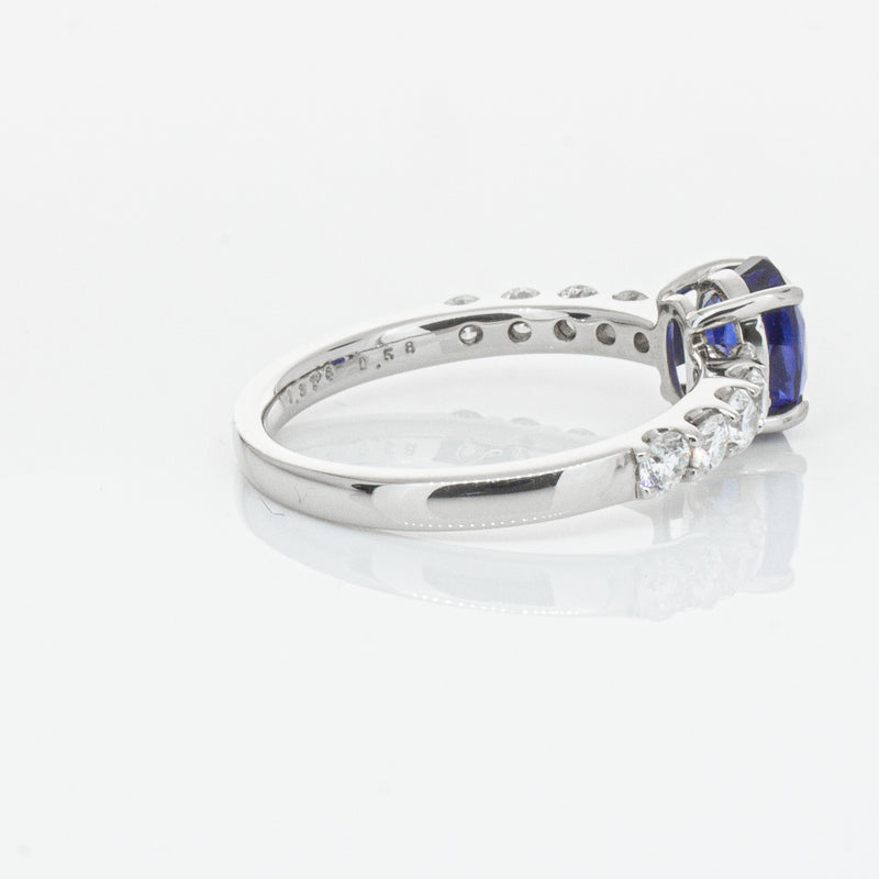 Deja Vu Platinum 1.37ct Sapphire & Diamond Ring-Ring-Walker & Hall