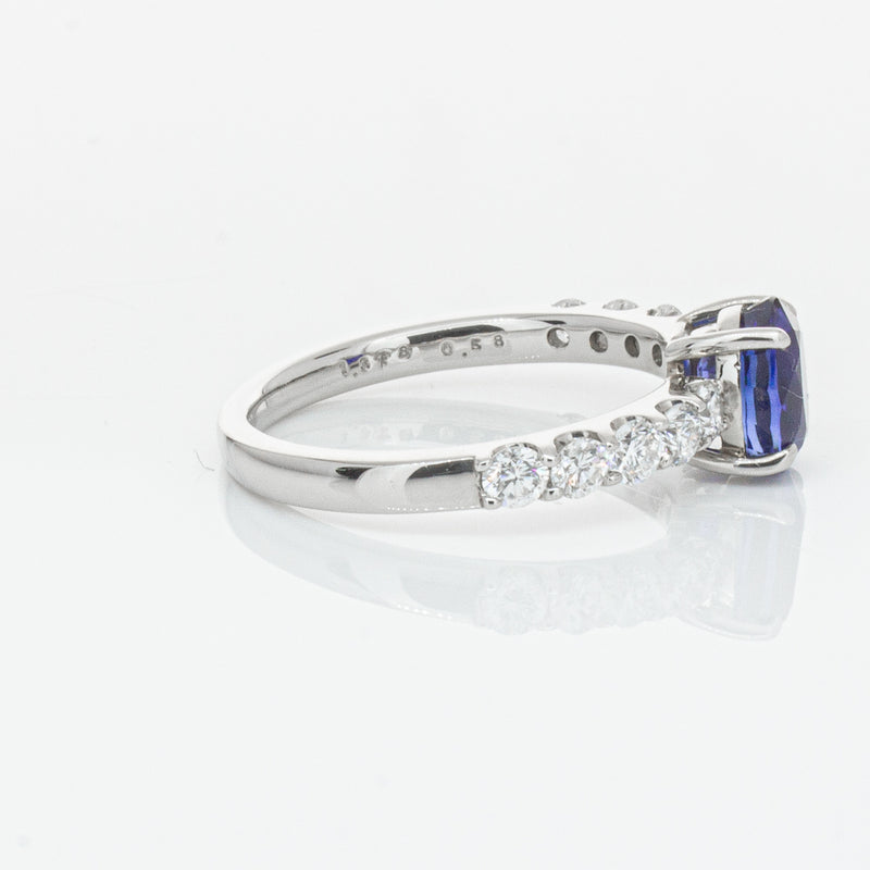 Deja Vu Platinum 1.37ct Sapphire & Diamond Ring-Ring-Walker & Hall