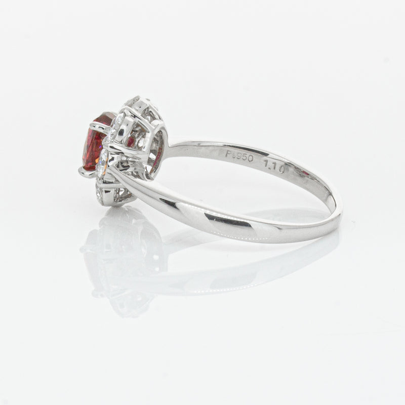 Deja Vu Platinum 1.10ct Ruby & Diamond Ring-Ring-Walker & Hall