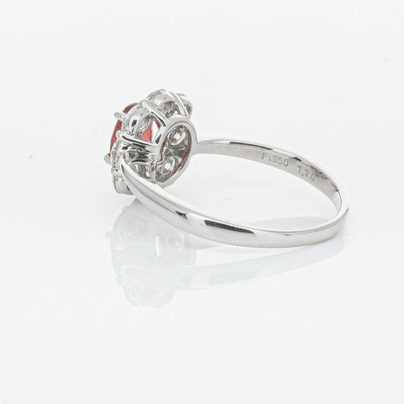 Deja Vu Platinum 1.10ct Ruby & Diamond Ring-Ring-Walker & Hall