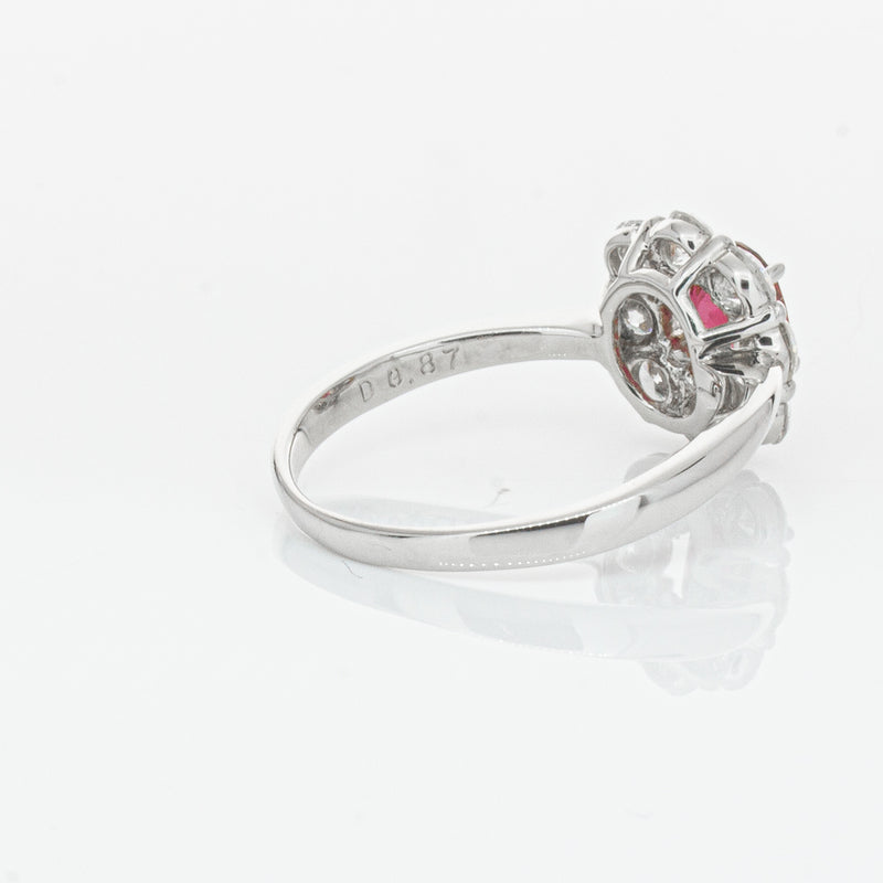 Deja Vu Platinum 1.10ct Ruby & Diamond Ring-Ring-Walker & Hall