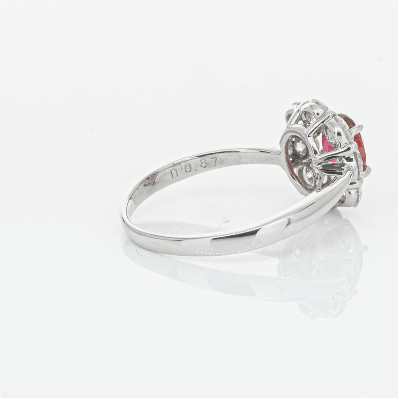 Deja Vu Platinum 1.10ct Ruby & Diamond Ring-Ring-Walker & Hall