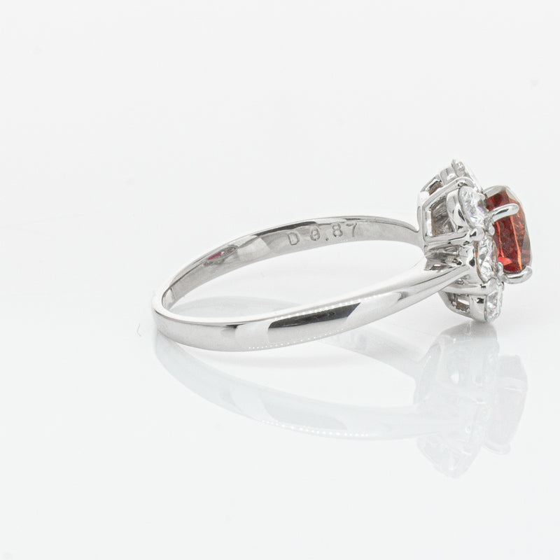 Deja Vu Platinum 1.10ct Ruby & Diamond Ring-Ring-Walker & Hall