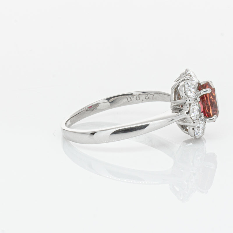 Deja Vu Platinum 1.10ct Ruby & Diamond Ring-Ring-Walker & Hall