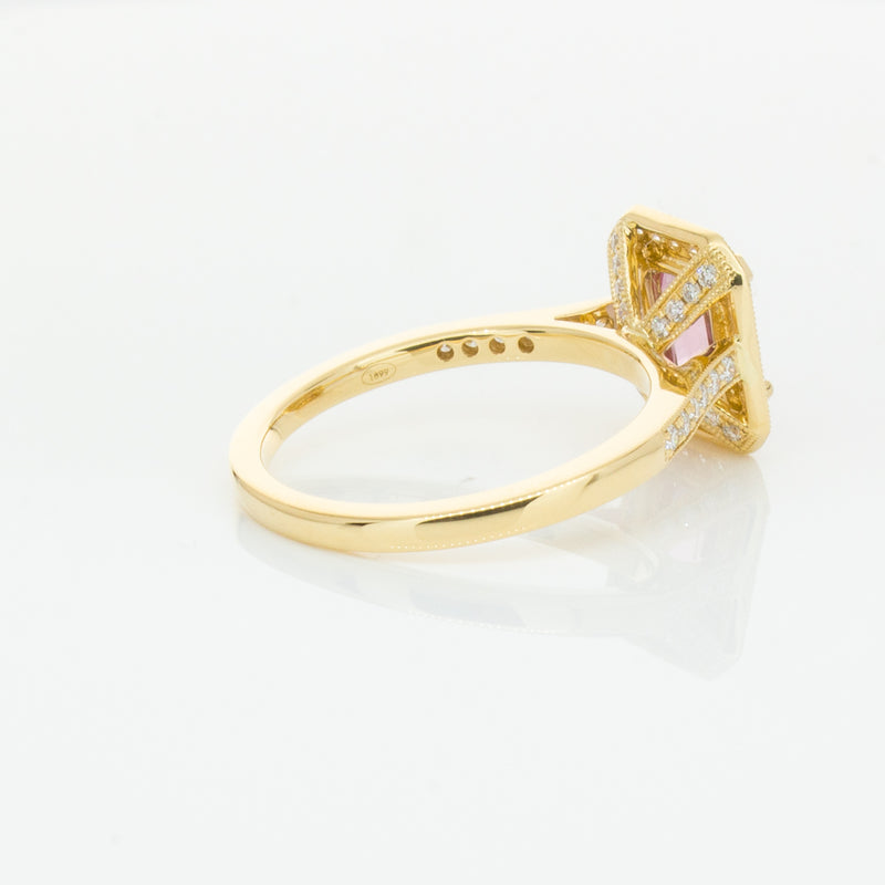 18ct Yellow Gold 1.55ct Pink Sapphire & Diamond Aria Ring-Ring-Walker & Hall