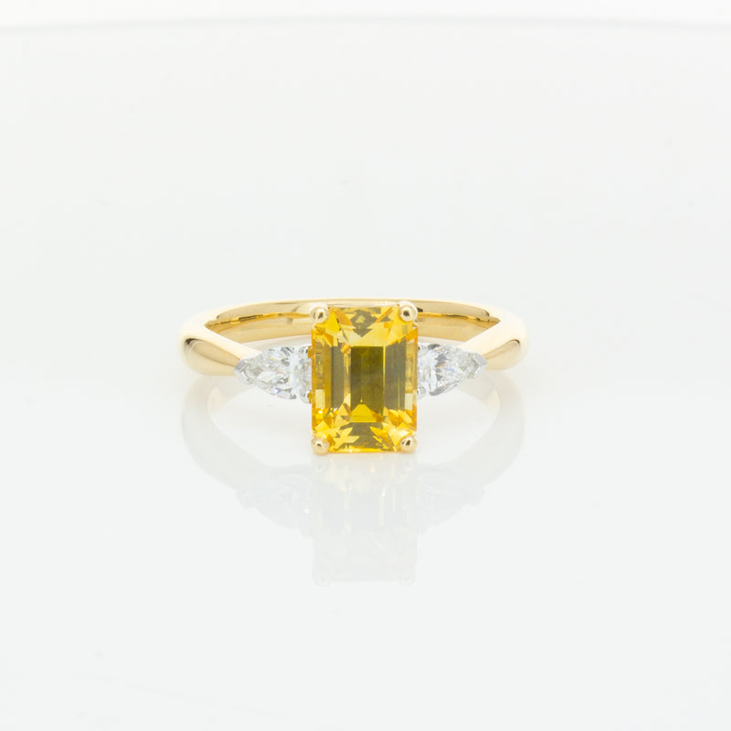 18ct Yellow Gold 2.15ct Yellow Sapphire & Diamond Ayla Ring-Ring-Walker & Hall