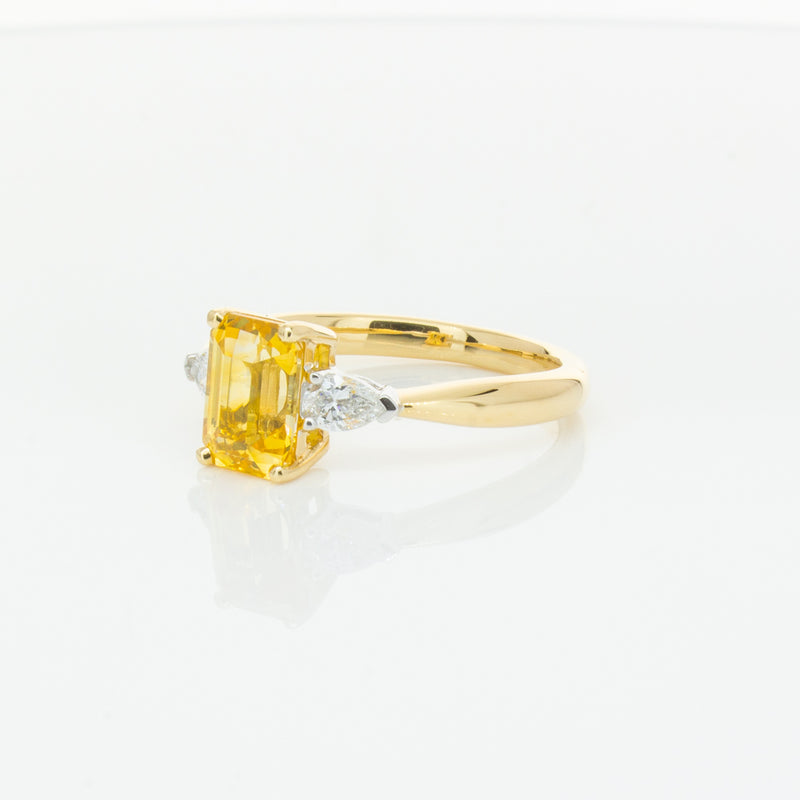 18ct Yellow Gold 2.15ct Yellow Sapphire & Diamond Ayla Ring-Ring-Walker & Hall
