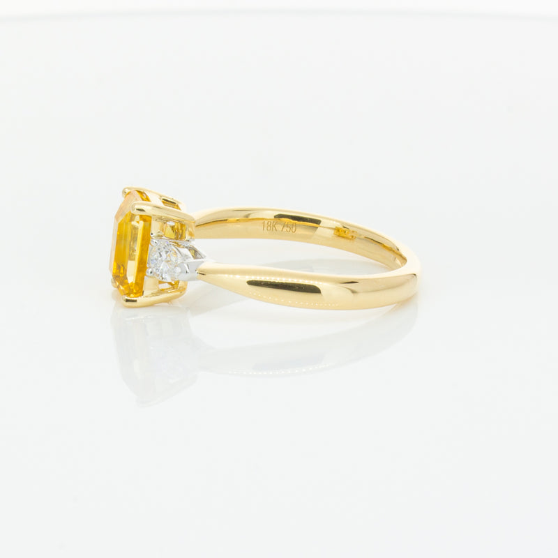 18ct Yellow Gold 2.15ct Yellow Sapphire & Diamond Ayla Ring-Ring-Walker & Hall