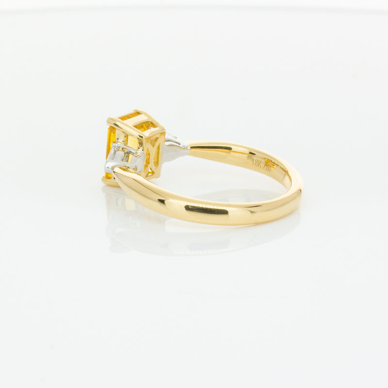 18ct Yellow Gold 2.15ct Yellow Sapphire & Diamond Ayla Ring-Ring-Walker & Hall