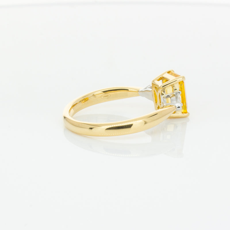 18ct Yellow Gold 2.15ct Yellow Sapphire & Diamond Ayla Ring-Ring-Walker & Hall