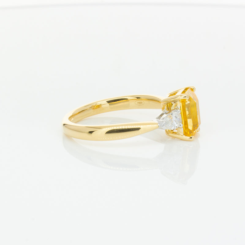 18ct Yellow Gold 2.15ct Yellow Sapphire & Diamond Ayla Ring-Ring-Walker & Hall