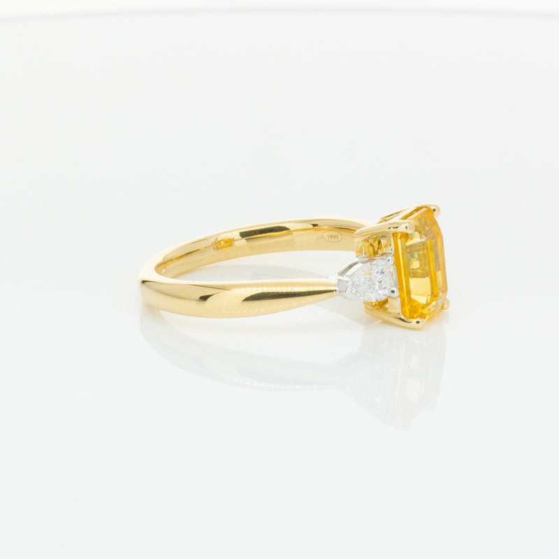 18ct Yellow Gold 2.15ct Yellow Sapphire & Diamond Ayla Ring-Ring-Walker & Hall