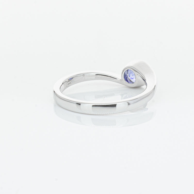 18ct White Gold .76ct Sapphire Embrace Ring-Ring-Walker & Hall