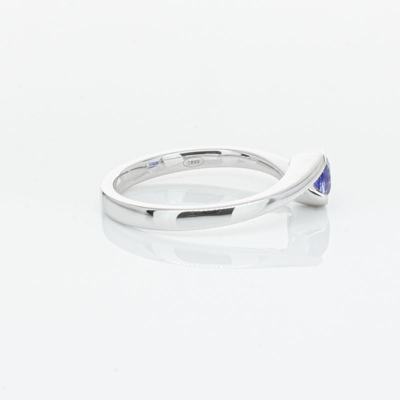 18ct White Gold .76ct Sapphire Embrace Ring-Ring-Walker & Hall