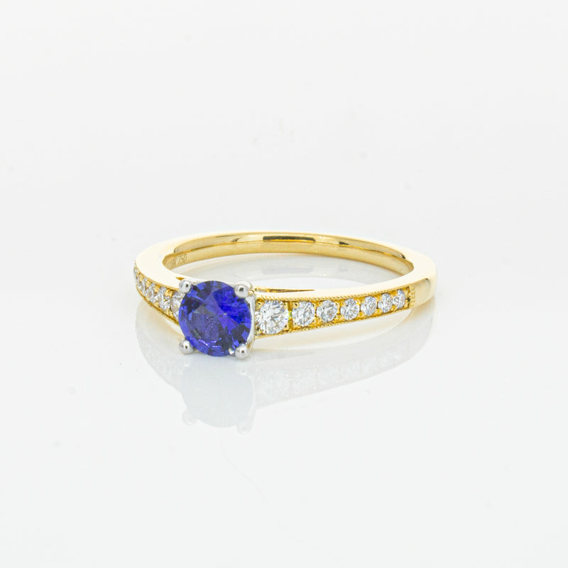 18ct Yellow Gold .49ct Sapphire Vantage Ring-Ring-Walker & Hall