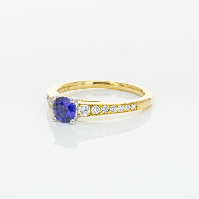 18ct Yellow Gold .49ct Sapphire Vantage Ring-Ring-Walker & Hall