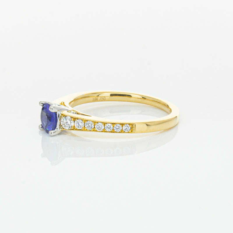 18ct Yellow Gold .49ct Sapphire Vantage Ring-Ring-Walker & Hall