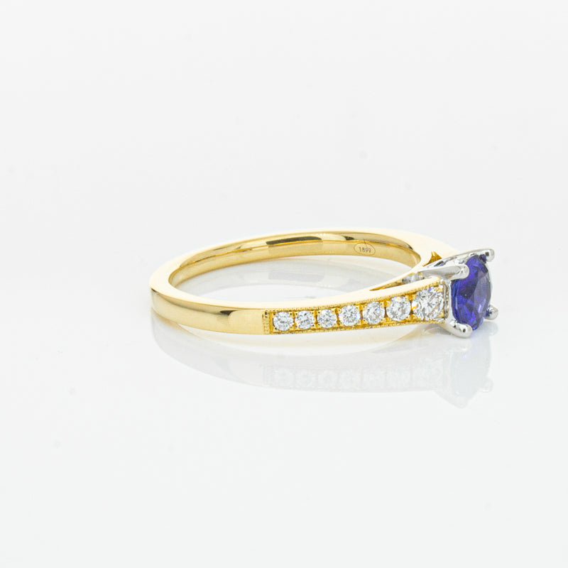 18ct Yellow Gold .49ct Sapphire Vantage Ring-Ring-Walker & Hall