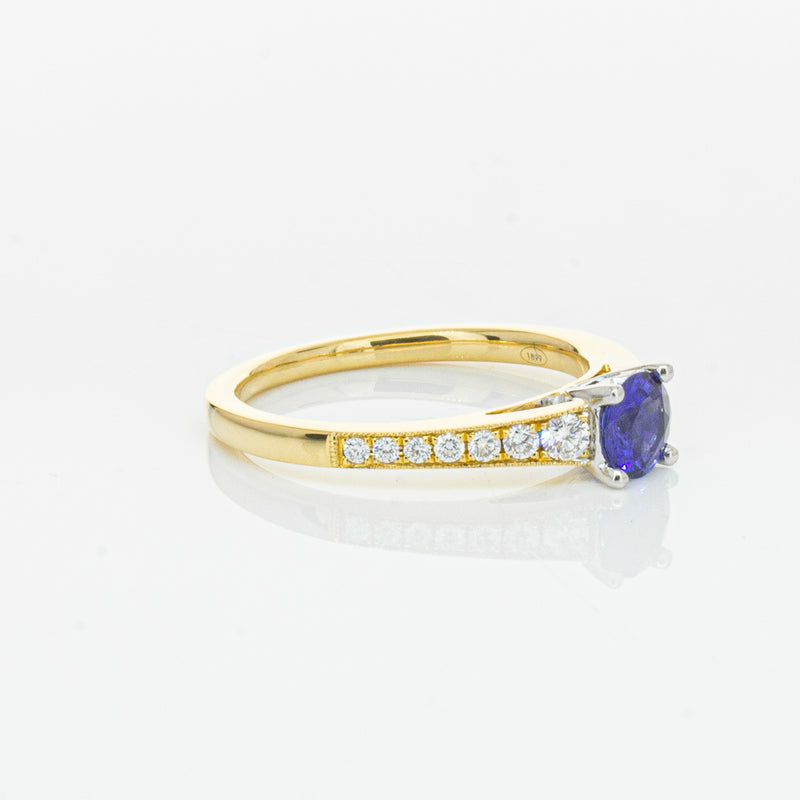 18ct Yellow Gold .49ct Sapphire Vantage Ring-Ring-Walker & Hall