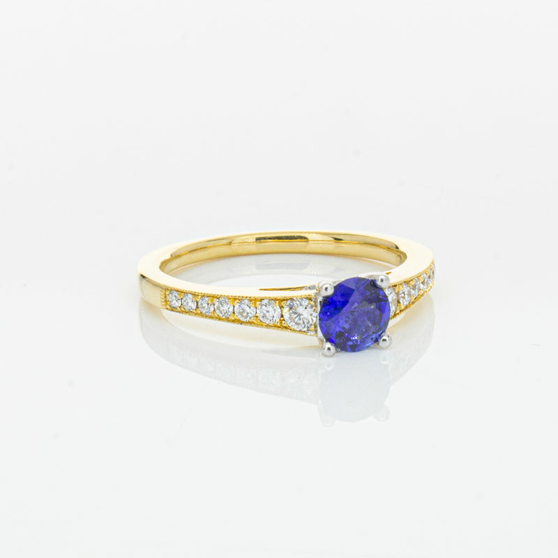 18ct Yellow Gold .49ct Sapphire Vantage Ring-Ring-Walker & Hall