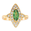 Deja Vu 18ct Yellow Gold Green Garnet Ring - Ring - Walker & Hall