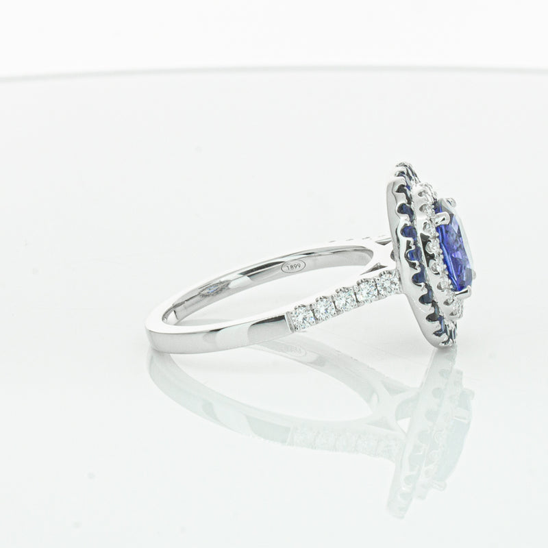 18ct White Gold Sapphire & Diamond Ring-Ring-Walker & Hall