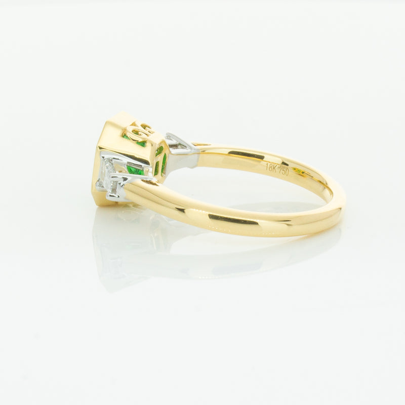 18ct Yellow Gold 1.67ct Emerald & Diamond Ring-Ring-Walker & Hall