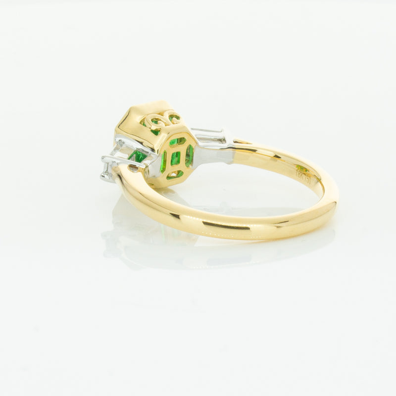 18ct Yellow Gold 1.67ct Emerald & Diamond Ring-Ring-Walker & Hall