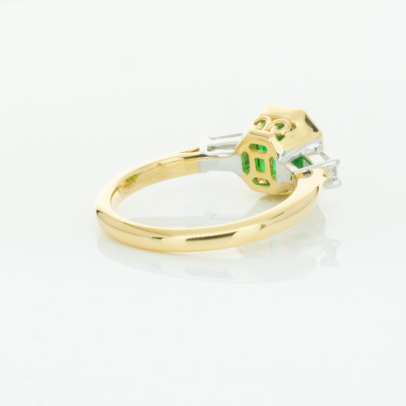 18ct Yellow Gold 1.67ct Emerald & Diamond Ring-Ring-Walker & Hall