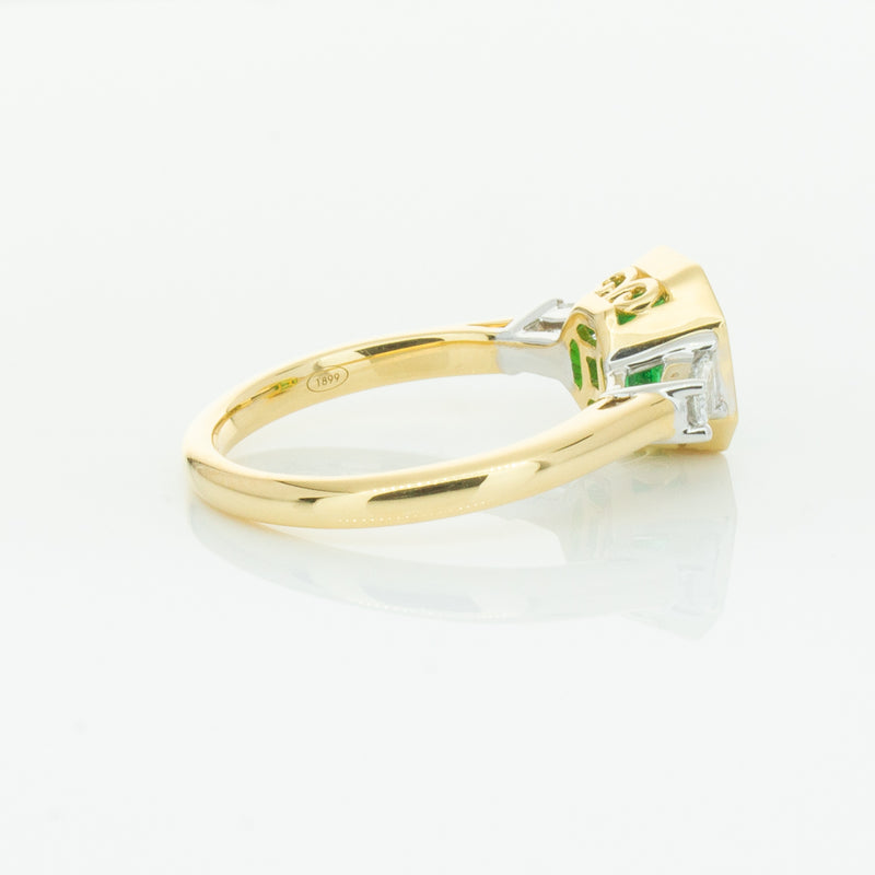 18ct Yellow Gold 1.67ct Emerald & Diamond Ring-Ring-Walker & Hall