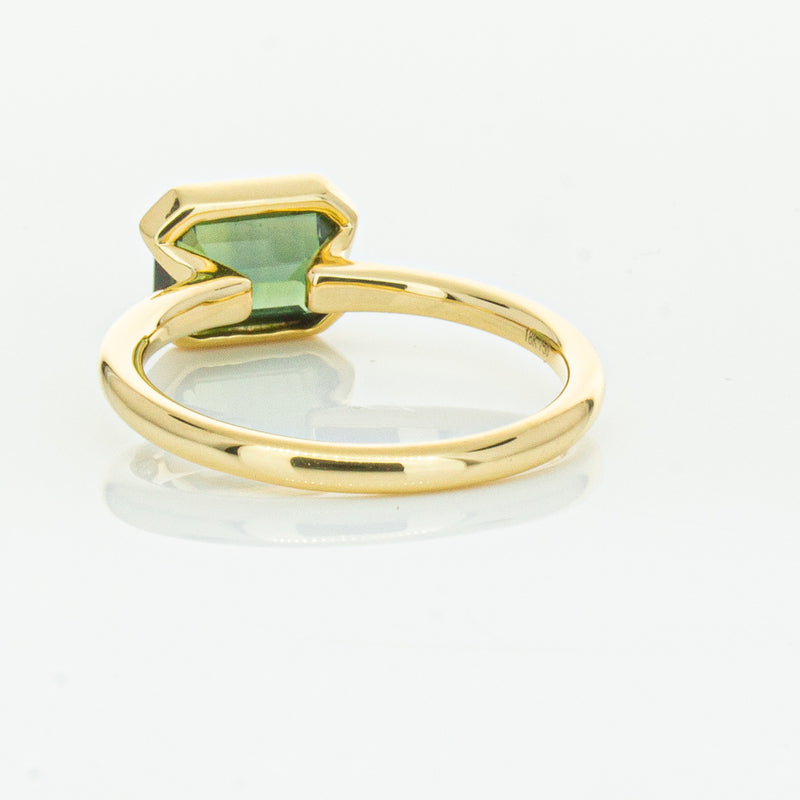 18ct Yellow Gold Green Sapphire Elle Ring-Ring-Walker & Hall
