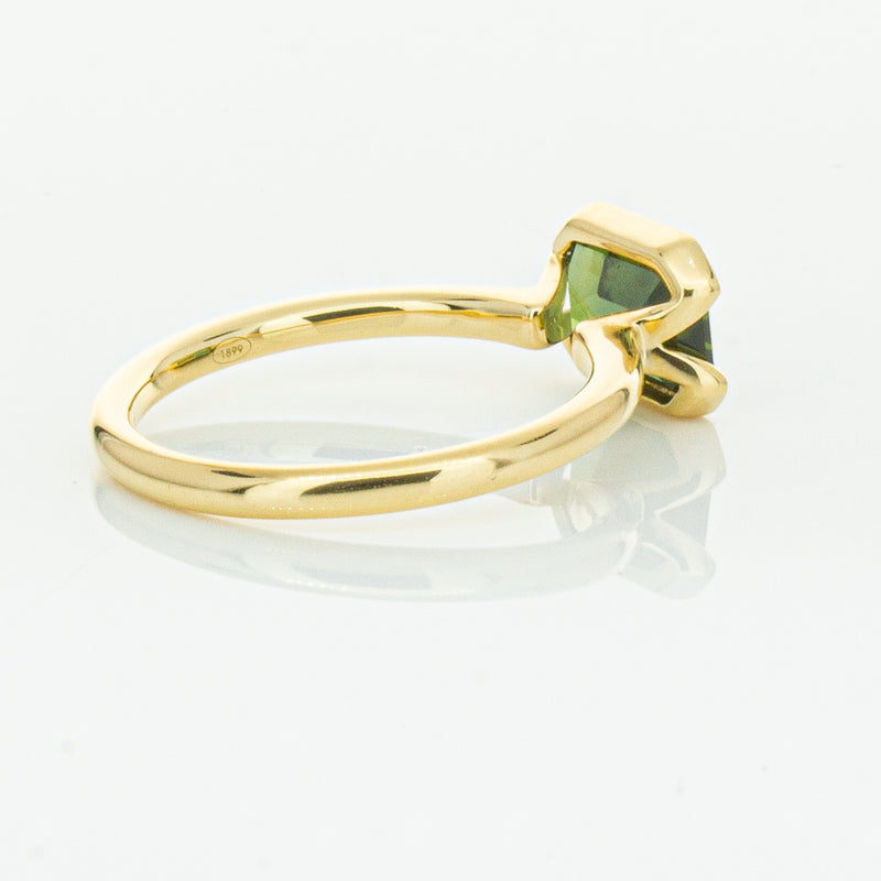 18ct Yellow Gold Green Sapphire Elle Ring-Ring-Walker & Hall